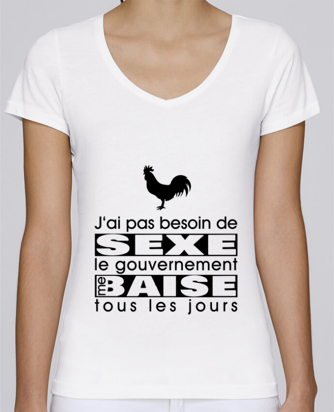 T Shirt Femme Col V Stella Chooses T Shirt Ras Le Bol Dit Avec Humour Par Boutikto