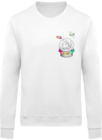 impression recto/verso, sweat-shirt col rond unisexe  