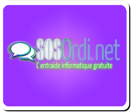 Tapis de souris SOSOrdi.net nouveau logo 2020 : mauve