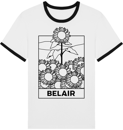 T-Shirt Contrasté - Tournesol N&B