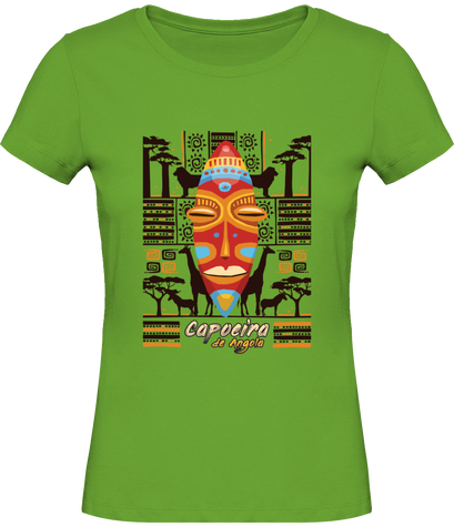 T-shirt femme bio - Masque africain Capoeira Angola