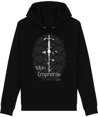 Sweatshirt Empreinte capuche couleurs foncées