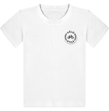 T-Shirt Enfant - Logo Vélo Utile N&B 