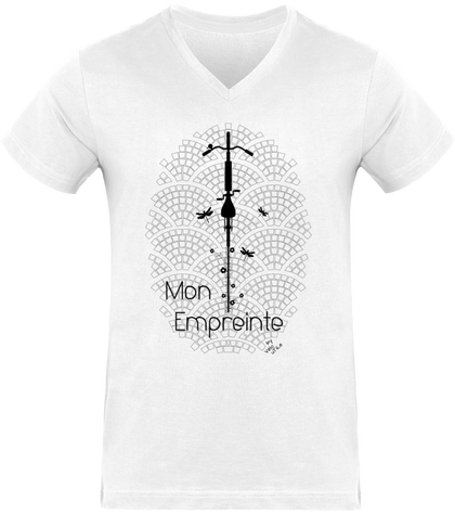 TShirt homme Col V Empreinte couleurs claires