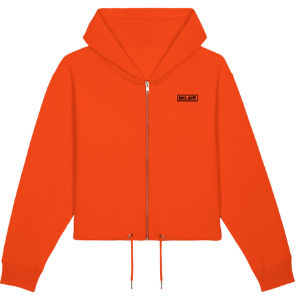 Sweat court Zippé - Épis de blé N&B