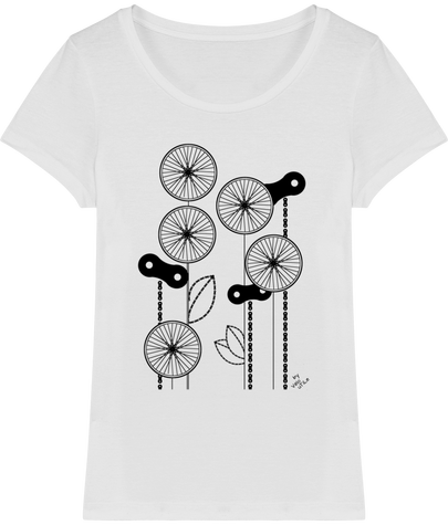 TShirt femme Col rond Fleurs couleurs claires