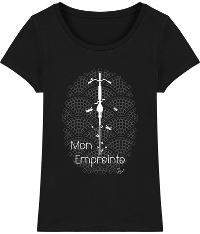 TShirt femme Col rond Empreinte couleurs foncées