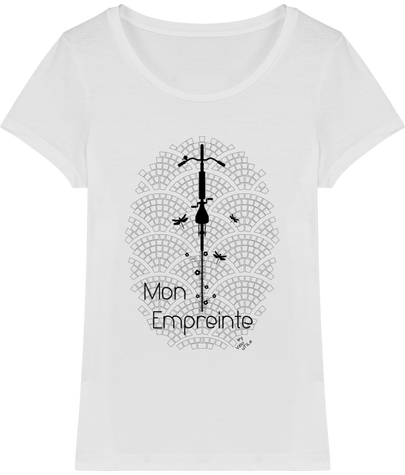 TShirt femme Col rond Empreinte couleurs claires