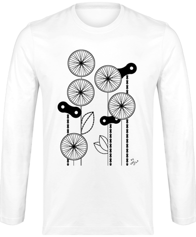 TShirt homme Manches longues Fleurs couleurs claires