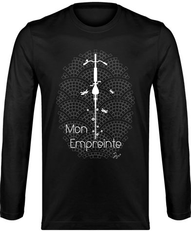 TShirt homme Manches longues Empreinte couleurs foncées
