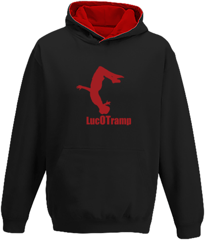 Sweat noir et rouge