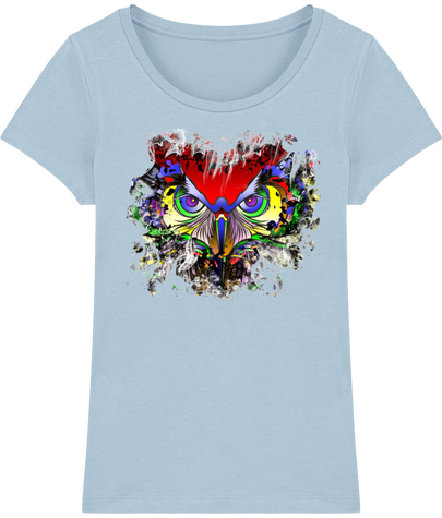 t-shirt illustration hiboux arc-en-ciel