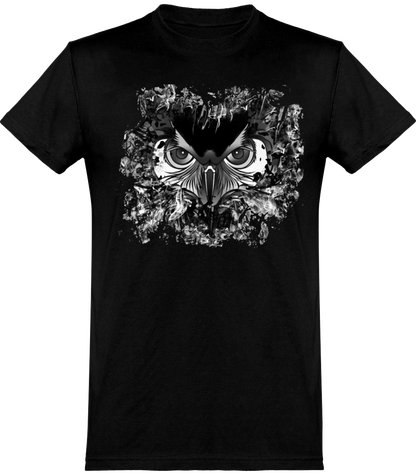t-shirt illustration hiboux noir&blanc