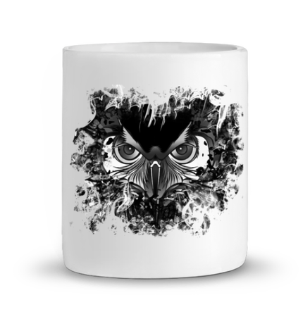 Mug illustration hiboux noir&blanc