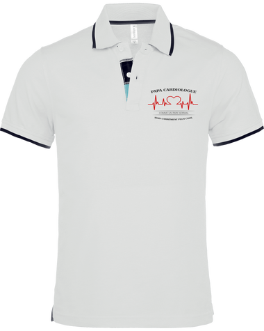 Maillot polo homme papa cardiologue