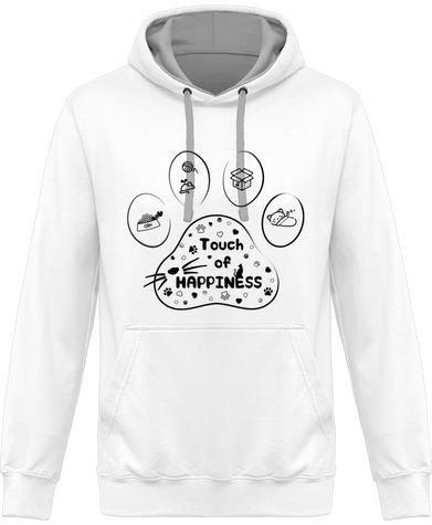 Sweat à capuche homme bi-color Touch of happiness