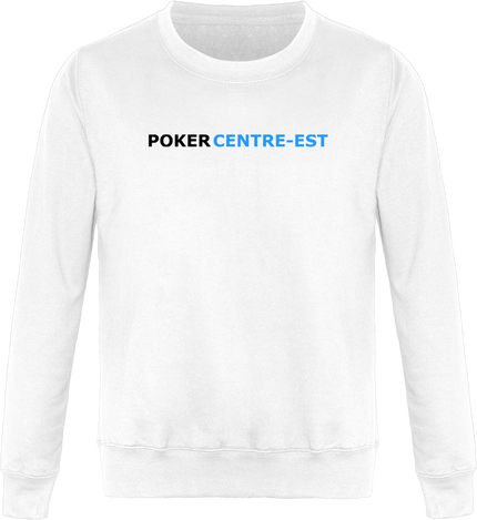 Sweat-Shirt Blanc Poker Centre-Est - Unisexe