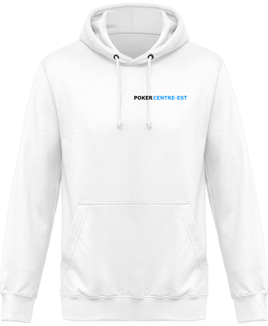Sweat-Shirt Blanc Poker Centre-Est - avec Capuche
