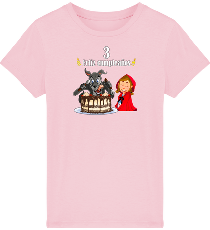 Camiseta tercer cumpleaños personalizada