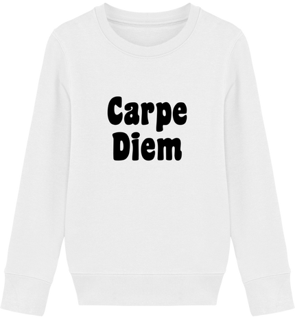 Sweat Col Rond Enfant 300 gr MINI CHANGER Carpe Diem par Bazar Zen 