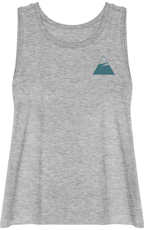Débardeur gris chiné, modèle grimpeuse (logo dans le dos)
