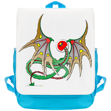 sac a dos enfant, illustration dragon-ovni