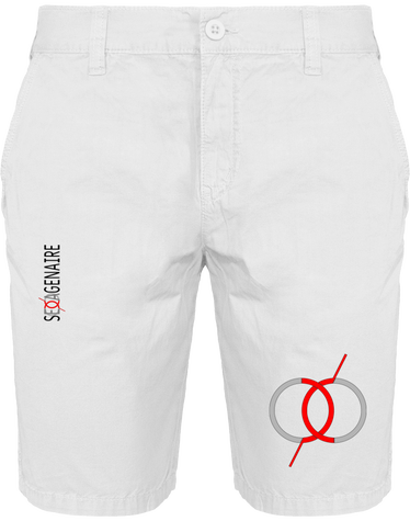 Bermuda blanc pour homme