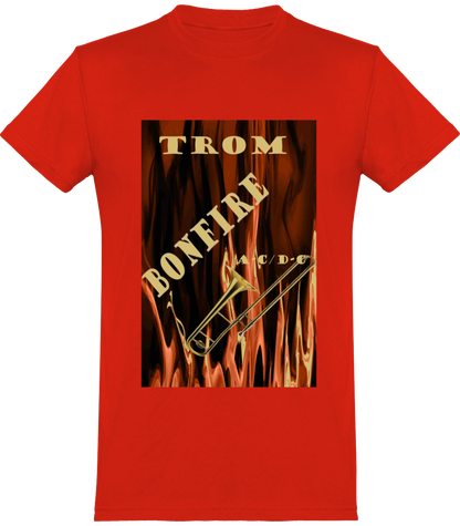 trombón fire en llamas rock end roll trombonfire, acdc fans y trombonistas
