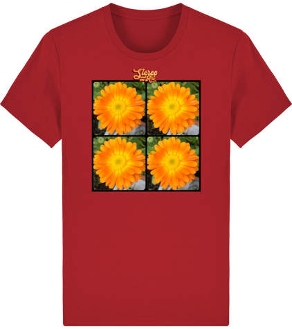 tee shirt bio made in france, Flower power
