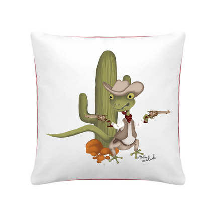 Coussin bi-colore lézard cowboy