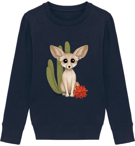 Sweat-shirt enfant bio illustration fennec