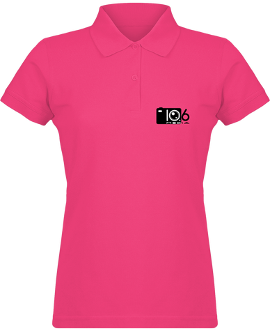 Polo couleur logo noir sur le coeur