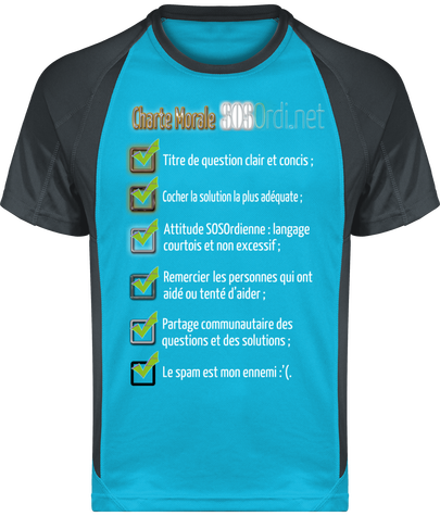 T-shirt unisexe charte morale SOSOrdi.net
