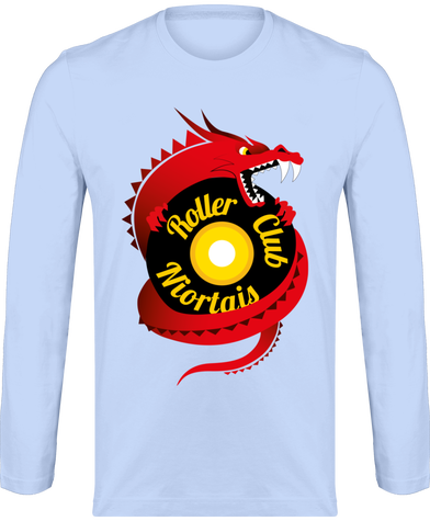 T-shirt manches longues col rond homme - logo devant