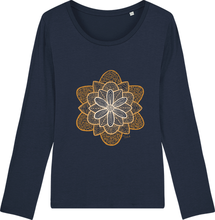 T-shirt femme bio fleur mandala