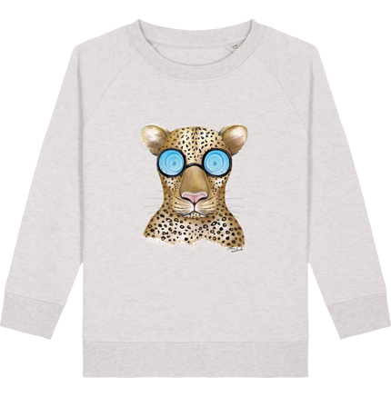 Sweat enfant bio léopard à lunettes