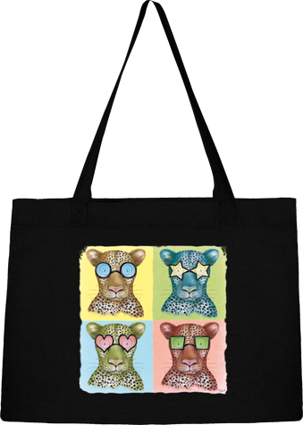 Sac en toile recyclé léopards 