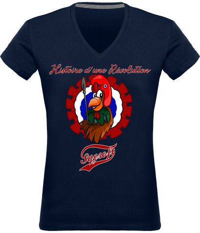 T-shirt Col V Femme 180 gr Recto