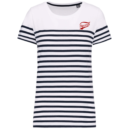 T-shirt marin col rond Bio femme Recto/Verso