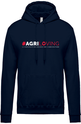 Sweat capuche Navy Homme Agriloving