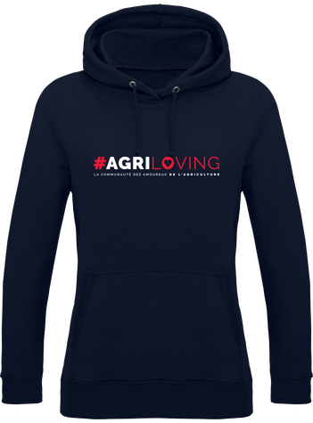 Sweat capuche Navy Femme Agriloving