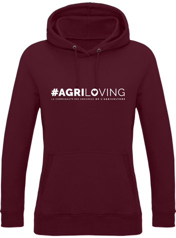 Sweat capuche Wine Femme Agriloving