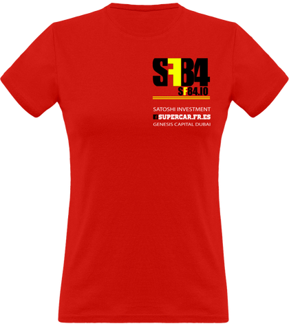 Tee Shirt Femme Classique 150gr Team SF84 Couleur Rouge Scuderia