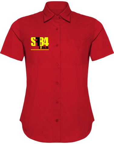 Chemise Manches Courtes Femme Team SF84 Rouge Scuderia