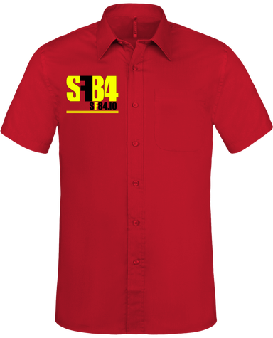 Chemise Manches Courtes Homme Team SF84 Rouge Scuderia