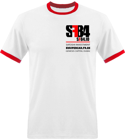 T-shirt Sport Homme 180g Team SF84 Blanc & Rouge Scuderia