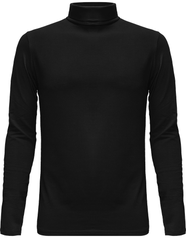 Tee-shirt H col roulé manches longues