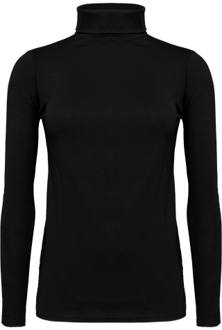 Tee-shirt F col roulé manches longues 