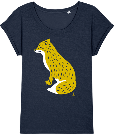 T-shirt Femme Kitsune doré