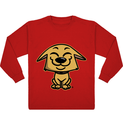 T-shirt mangues longues enfant Chien heureux